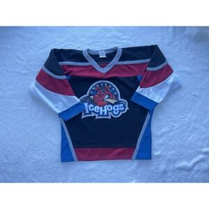 AK AUTH Rockford Icehogs AHL VTG Hockey Jersey SIGNED By Many Youth M